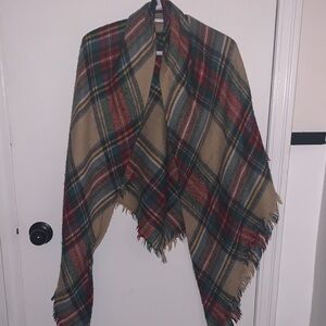 Plaid Multicolor blanket scarf